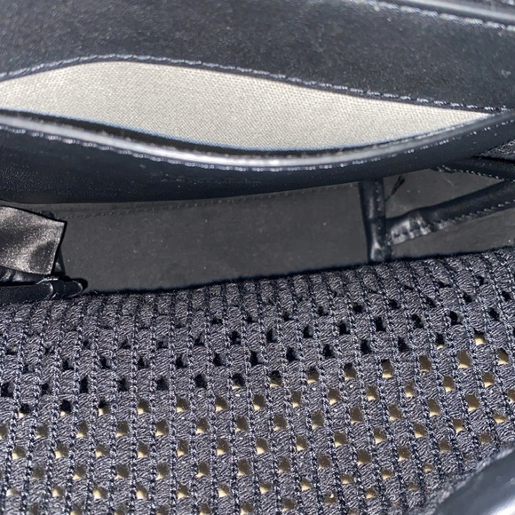 Rag and Bone Black net Dayton drawstring bucket crossbody bag with leather trim - Picture 11 of 13